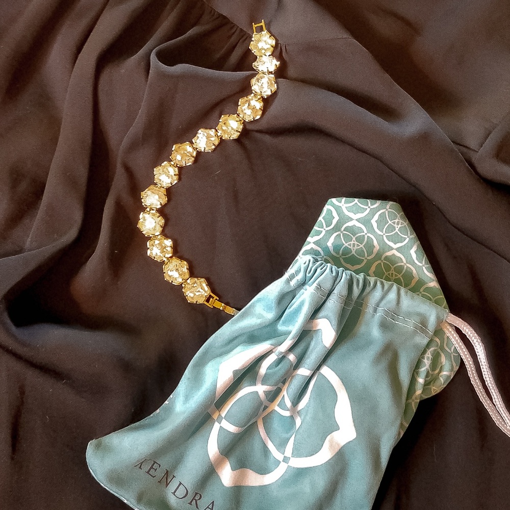 Kendra Scott Crackle Crystal gold grace bracelet